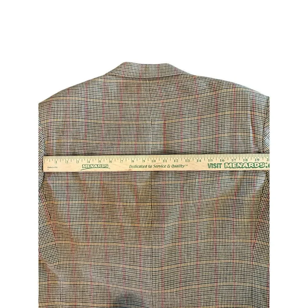 Vintage 90s Brooks Brothers Men’s Houndstooth Wool Sport Coat Made in USA – 44R‌